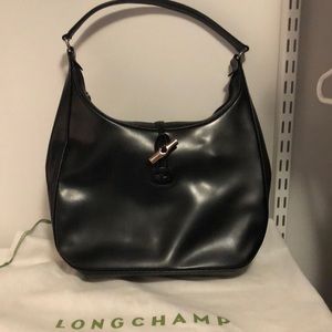 Long champ leather bag
